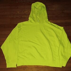 PINK Victoria's Secret Neon Yellow Pullover Hoodie